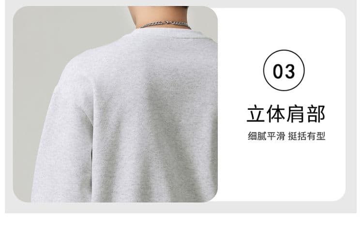 실사 2026 가을 겨울 새로운 라운드 넥 후드티 남자 트렌드 지퍼 주머니 디자인 루즈핏 다용도 출퇴근 긴 소매 셔츠 상세 이미지 9