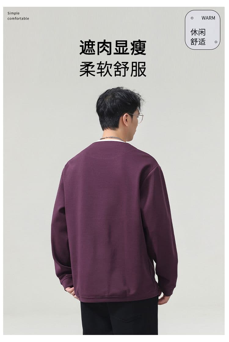 실사 2026 가을 겨울 새로운 오래된 돈 바람 아메리칸 페이크 레이어드 디자인 센스 후드티 남자 루즈핏 트렌드 일상 착용 가져 가라. 상세 이미지 6