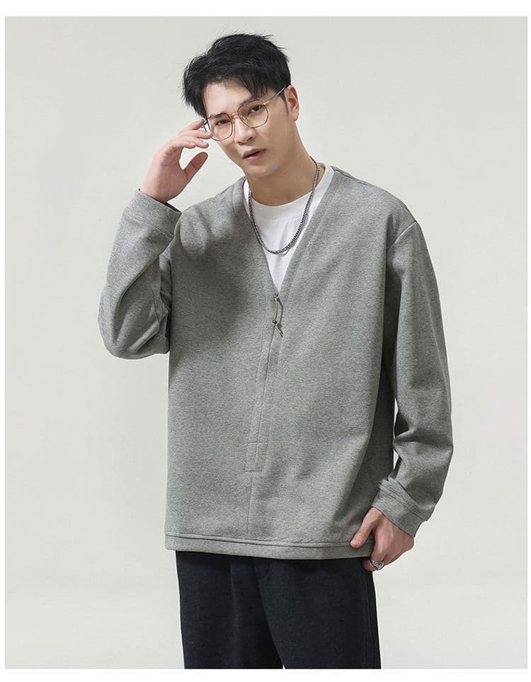실사 2026 가을 겨울 새로운 오래된 돈 바람 아메리칸 페이크 레이어드 디자인 센스 후드티 남자 루즈핏 트렌드 일상 착용 가져 가라. 상세 이미지 12