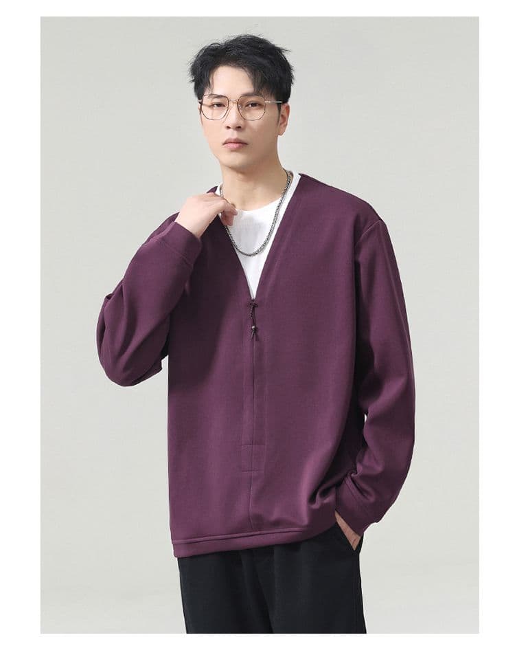 실사 2026 가을 겨울 새로운 오래된 돈 바람 아메리칸 페이크 레이어드 디자인 센스 후드티 남자 루즈핏 트렌드 일상 착용 가져 가라. 상세 이미지 15