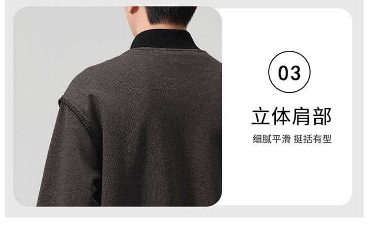 실사 2026 가을 겨울 새로운 야구 스타일 칼라 지퍼 오픈 가디건 후드티 남녀 재킷 배색 캐주얼 니트 재킷 상세 이미지 9