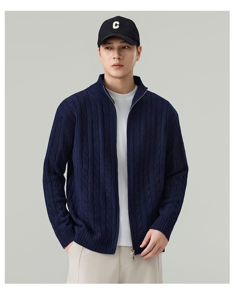 실사 가을 겨울 새로운 오래된 돈 바람 마 무늬 오픈 가디건 스웨터 남녀 다용도 출퇴근 부드러운 찹쌀 니트 스웨터 재킷 상세 이미지 16