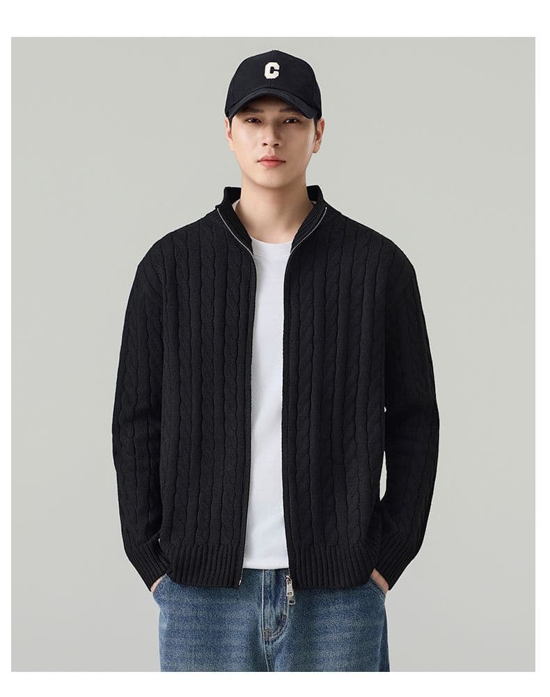 실사 가을 겨울 새로운 오래된 돈 바람 마 무늬 오픈 가디건 스웨터 남녀 다용도 출퇴근 부드러운 찹쌀 니트 스웨터 재킷 상세 이미지 20