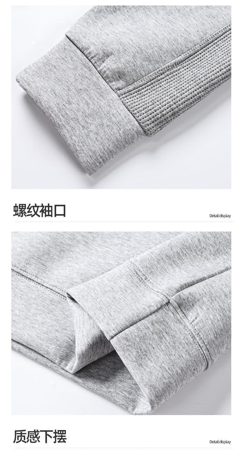 실사 가을 겨울 새로운 익스트림 제인 라운드 넥 후드티 남성 풀오버 트렌드 소매 패치워크 와 성별 다용도 출퇴근 맨위 상세 이미지 10
