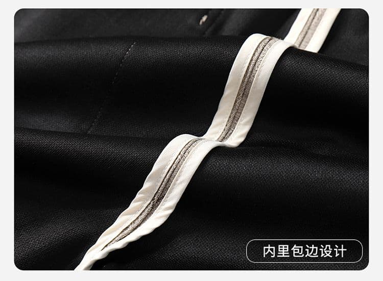 실사 가을 겨울 새로운 워싱 오래된 돈 바람 스트라이프 슬랙스 질감 센스 하프 밴딩 스트레이트 루즈핏 바지 캐주얼 바지 남자 상세 이미지 22