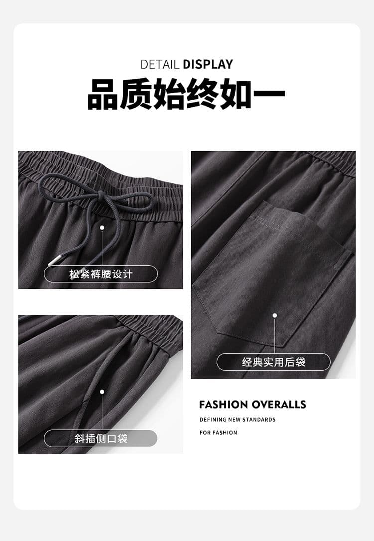 실사 가을 겨울 새로운 순면 아메리칸 celanfit 높음 거리 주름 레트로 워싱 스트레이트 루즈핏 워크웨어 팬츠 상세 이미지 4