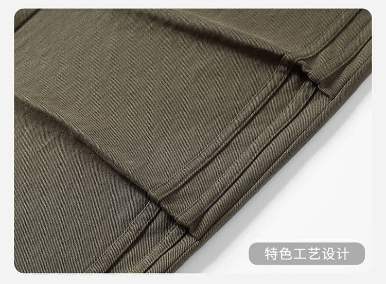 실사 가을 겨울 새로운 순면 아메리칸 높음 거리 주름 워싱 스트레이트 루즈핏 캐주얼 워크웨어 팬츠 상세 이미지 22