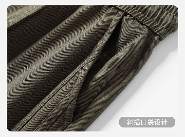 실사 가을 겨울 새로운 순면 아메리칸 높음 거리 주름 워싱 스트레이트 루즈핏 캐주얼 워크웨어 팬츠 상세 이미지 23