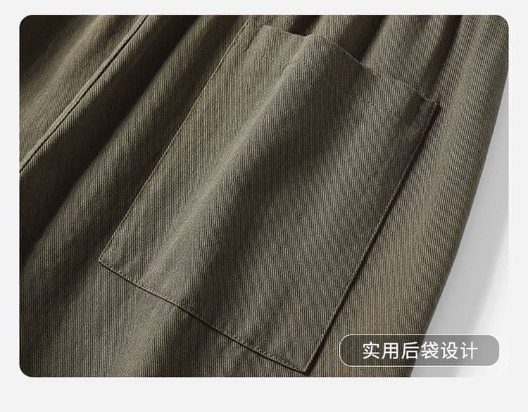실사 가을 겨울 새로운 순면 아메리칸 높음 거리 주름 워싱 스트레이트 루즈핏 캐주얼 워크웨어 팬츠 상세 이미지 24