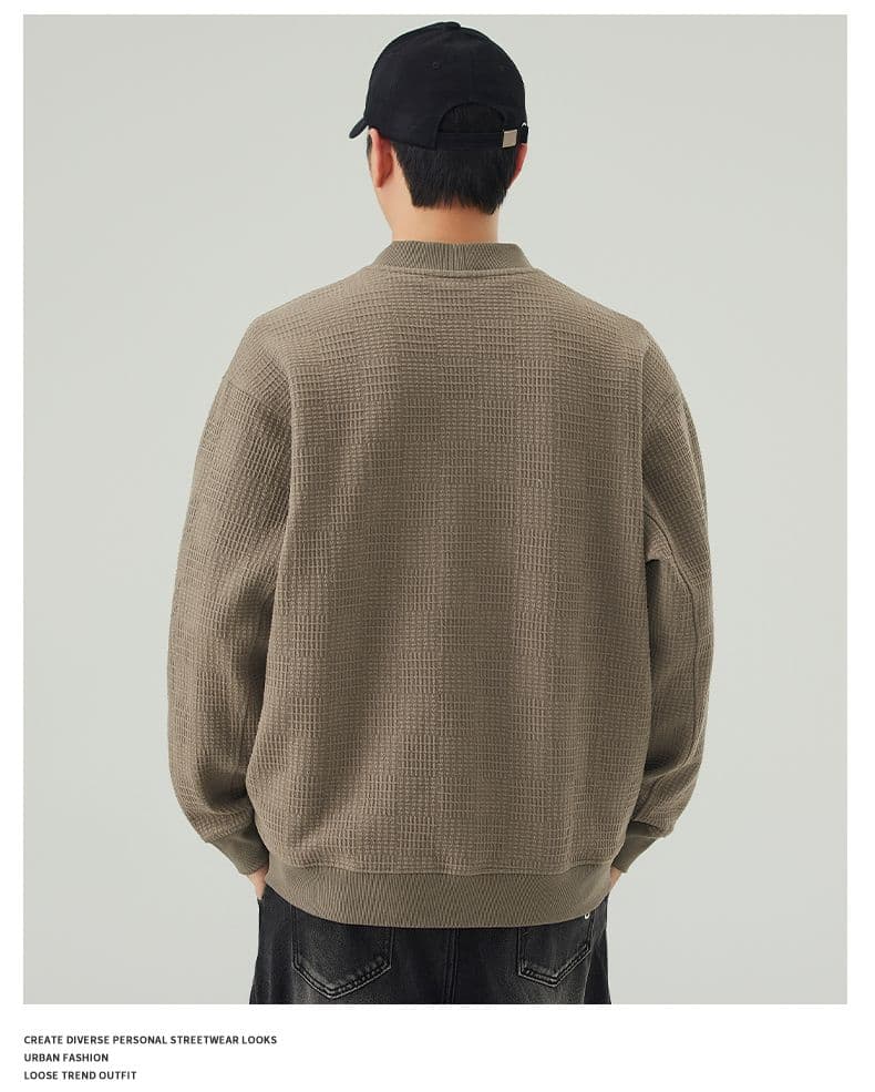 실사 가을 겨울 새로운 오픈 가디건 후드티 남성 무거운 V넥 단추 재킷 아메리칸 무거운 트렌드 출퇴근 재킷 상세 이미지 14