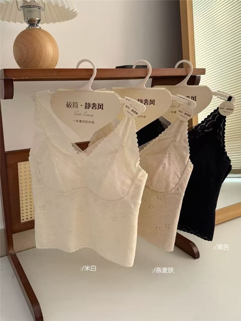 부드러운 조용한 럭셔리 바람 자카드 깊은 v 섹시함 슬립 속옷 레이스 조끼 벨트 컵 패드 브래지어 섹시함 외출용 인사이드 가져 가라. 상세 이미지 12