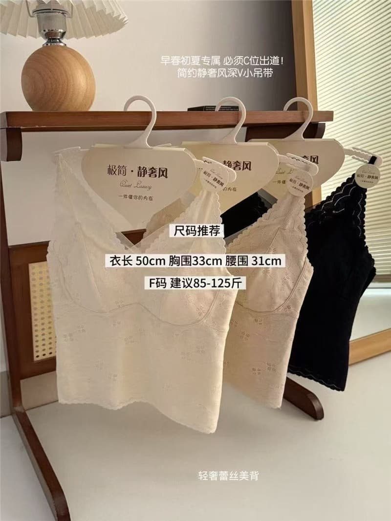 부드러운 조용한 럭셔리 바람 자카드 깊은 v 섹시함 슬립 속옷 레이스 조끼 벨트 컵 패드 브래지어 섹시함 외출용 인사이드 가져 가라. 상세 이미지 18