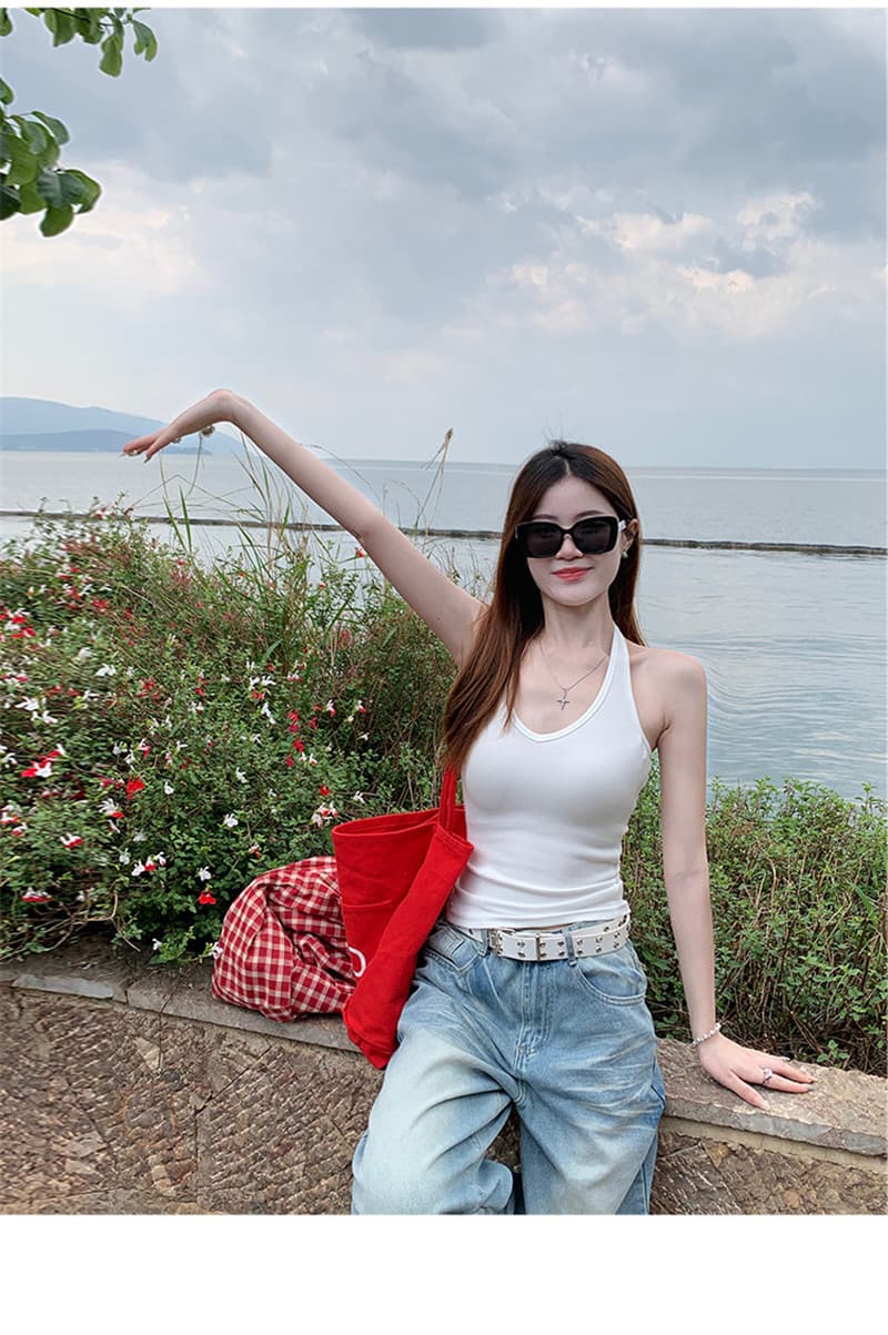 행침 목 슬립 맨위 여성 여름 외출용 2026 새로운 표지 대리인 우유 인사이드 가져 가라. 만나는 자이언트 잘 생긴 파란색 아름다움 뒤로 조끼 상세 이미지 14