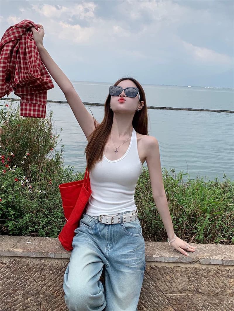 행침 목 슬립 맨위 여성 여름 외출용 2026 새로운 표지 대리인 우유 인사이드 가져 가라. 만나는 자이언트 잘 생긴 파란색 아름다움 뒤로 조끼 상세 이미지 34