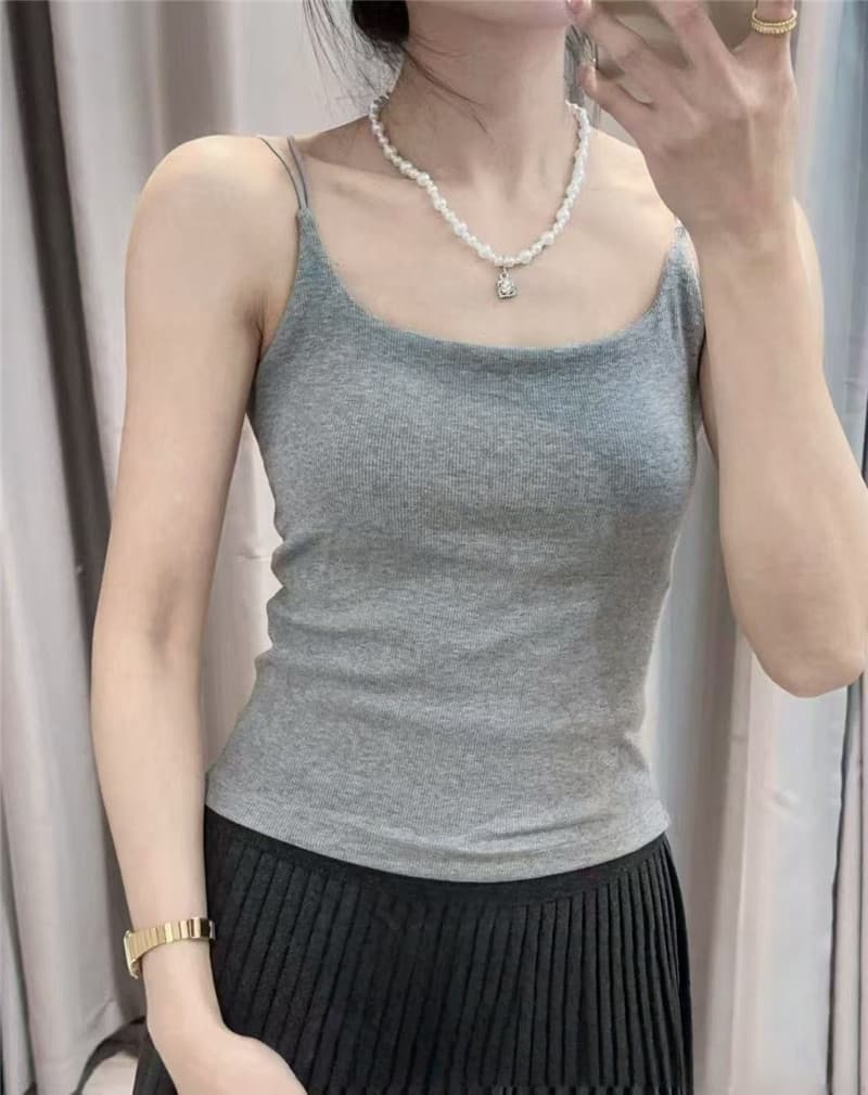 슬립 작은 조끼 여성 인사이드 가져 가라. 2026 새로운 벨트 가슴 패드 봄 여름 브래지어 하나 외출용 면 만나는 맨위 얇은 스타일 이미지 4