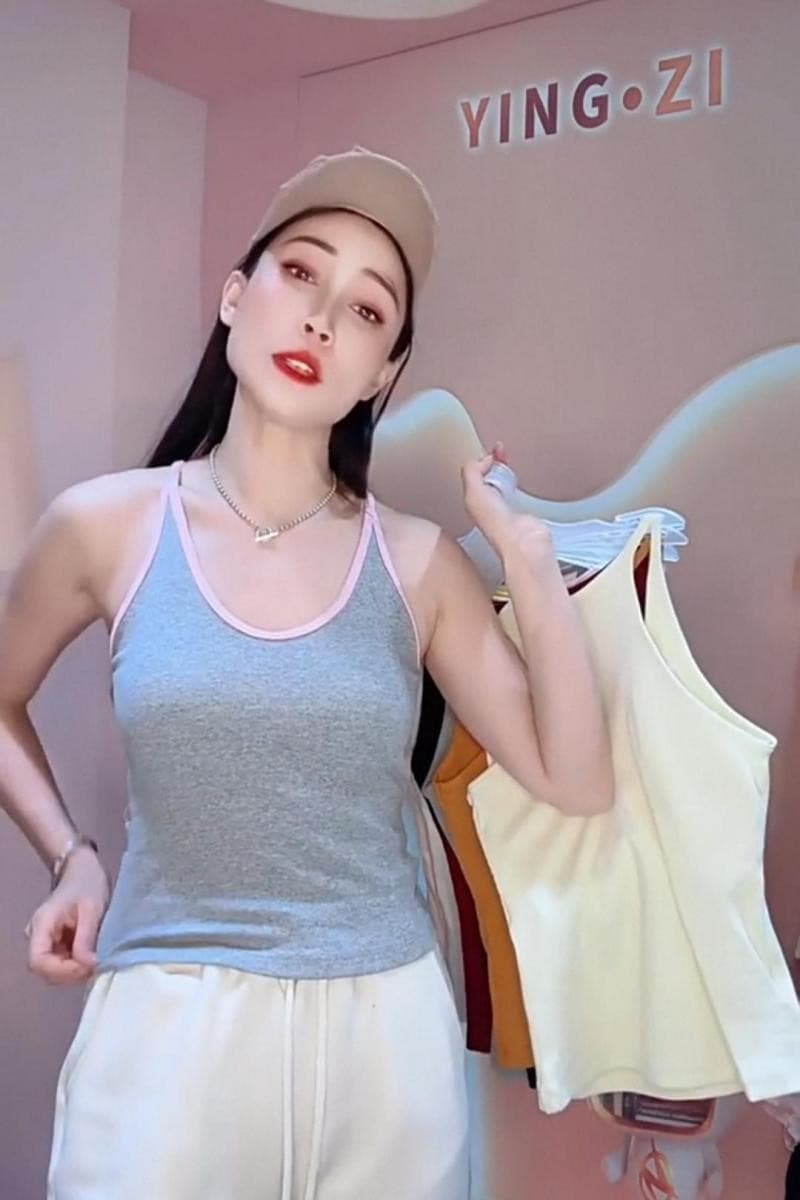 봄 여름 새로운 벨트 라텍스 가슴 패드 핫걸 행침 목 슬립 단어 조끼 여성 외출용 인사이드 가져 가라. 아름다움 뒤로 몸매 가꾸기 맨위 상세 이미지 2