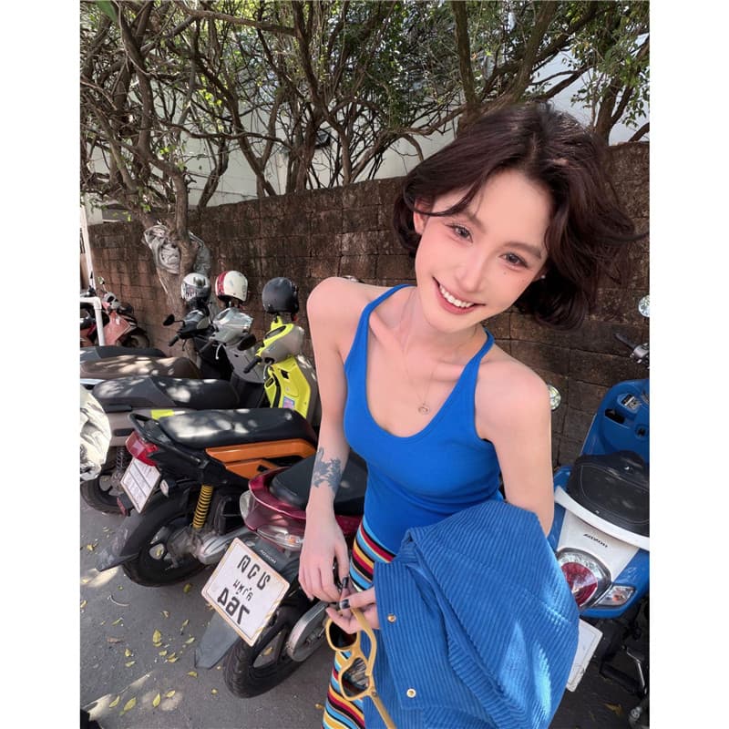 생방송 폭발 클라우드 시티 요새 봄 새로운 민소매 조끼 여성 한국 스타일 캐주얼 다용도 슬립 만나는 상세 이미지 15
