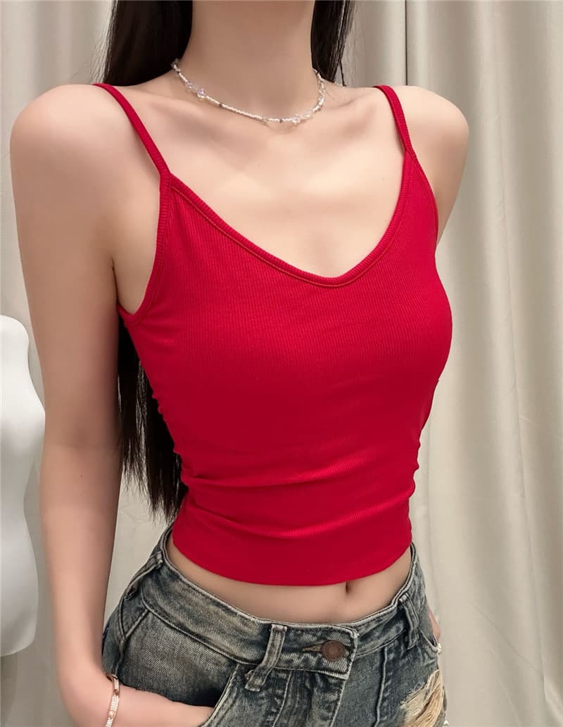 순수한 욕망 소녀 펌프 로프 백리스 나만의 것을 가져와 라. 가슴 패드 원피스 니트 캐미솔 높은 탄력성 몸매 가꾸기 슬림해 보이는 아름다움 뒤로 상세 이미지 15