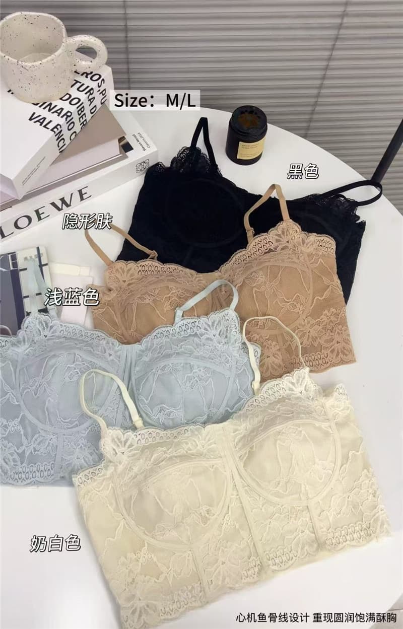 쇼트 스타일 레이스 생선뼈 속옷 핫걸 순수한 욕망 섹시함 프랑스식 바람 슬립 원피스 고정 컵 얼음 실크 아름다움 뒤로 상세 이미지 3