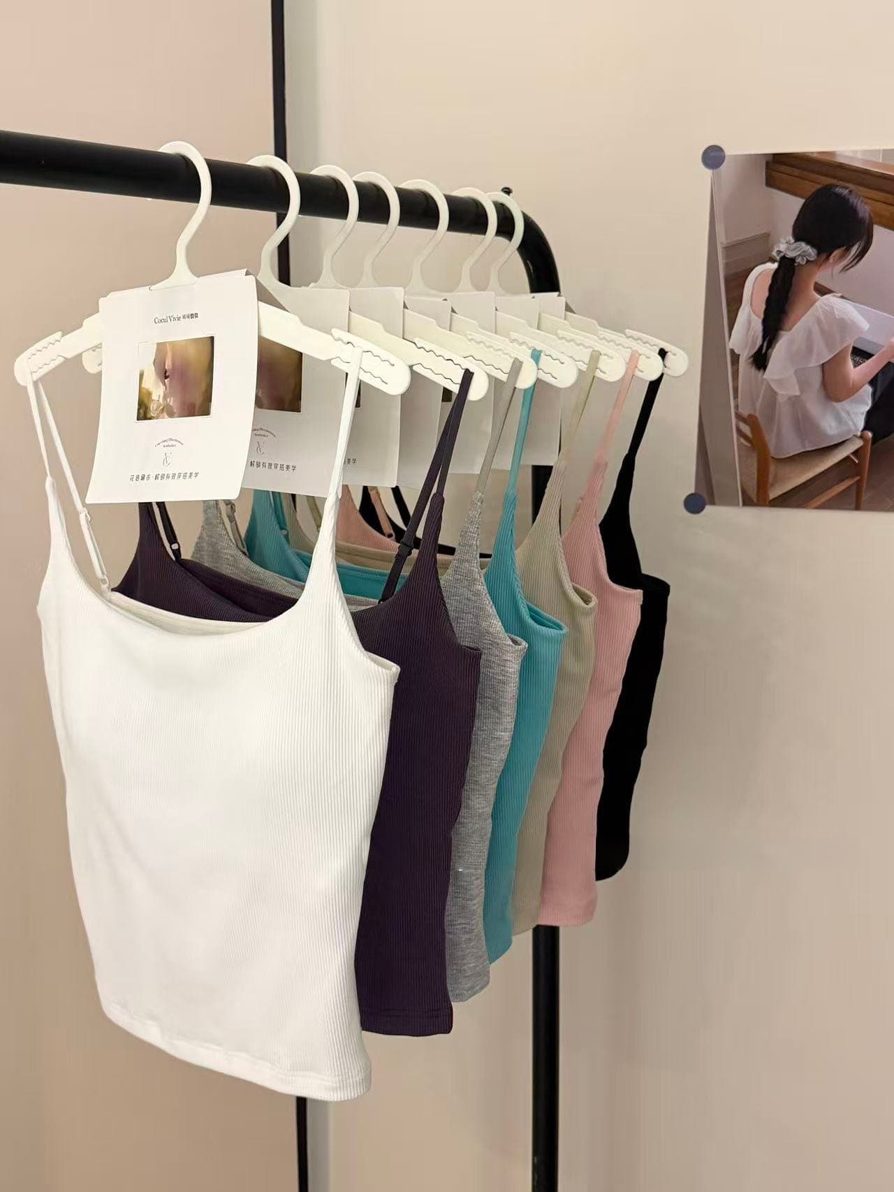 한국 스타일 순수한 욕망 바람 캐미솔 알몸의 센스 라이 경기 서울 질감 원단 쉬운 빌드 순수한 욕망 섹시함 다양한 스타일 상세 이미지 5