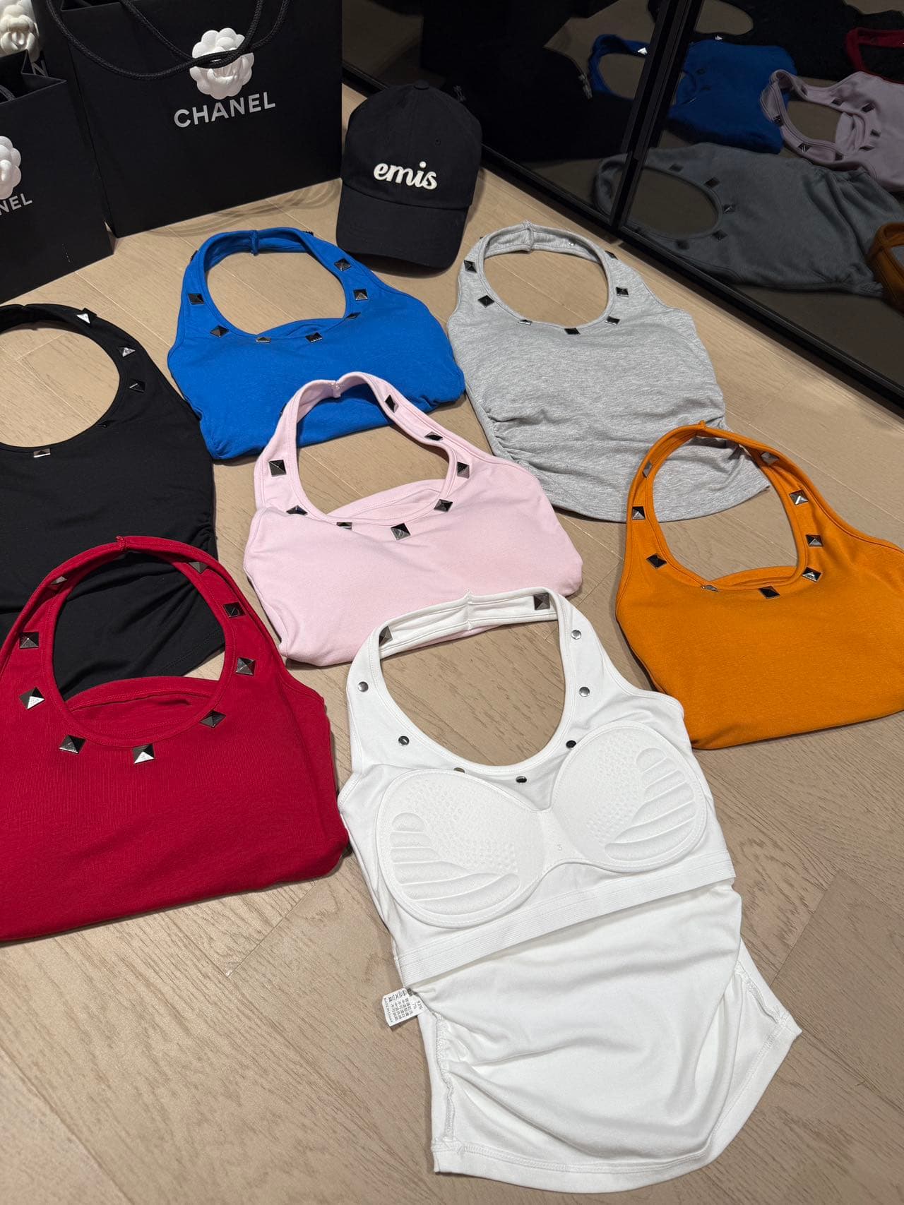 핫걸 금속 광장 못 행침 목 u 칼라 섹시한 아름다움 뒤로 맞춤 두꺼운 2.5cm 만화 가슴 패드 고정 컵 조끼 상세 이미지 20