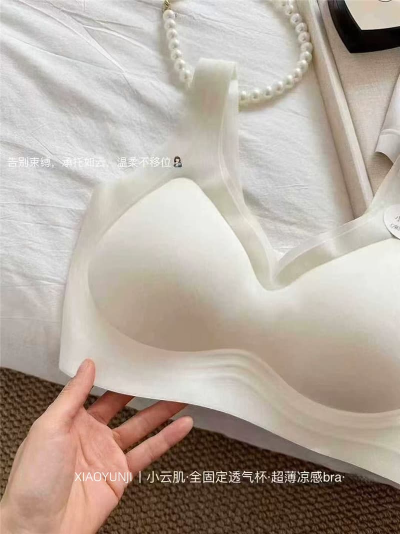 작은 구름 근육 전체 고정 통기성 컵 없음 자기 초박형 차가운 센스 bra 얼음 실크 없음 흔적 와이드 어깨끈 아름다움 뒤로 조끼 상세 이미지 11