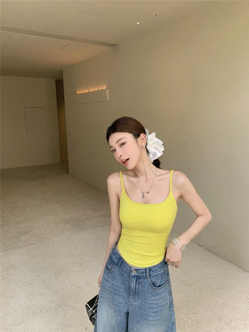 앙골라 빨간색 리본 가슴 패드 캐미솔 여름 브래지어 하나 아름다움 뒤로 속옷 외출용 만나는 백리스 맨위 상세 이미지 11