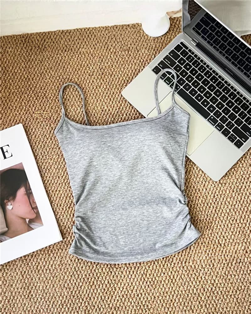 순수한 욕망 바람 주름 디자인 센스 캐미솔 외출용 인사이드 가져 가라. 벨트 가슴 패드 몸매 가꾸기 아름다움 뒤쪽에 의류 2026 새로운 상세 이미지 40