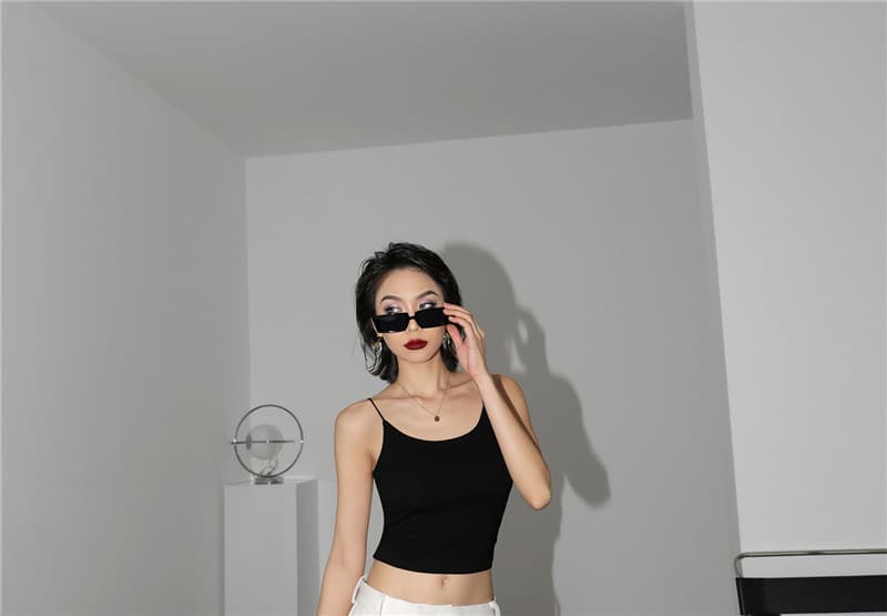 아름다움 뒤로 캐미솔 좋은 어깨 벨트 가슴 패드 브래지어 원피스 표지 대리인 우유 맨위 백리스 휴가 바람 여름 상세 이미지 57