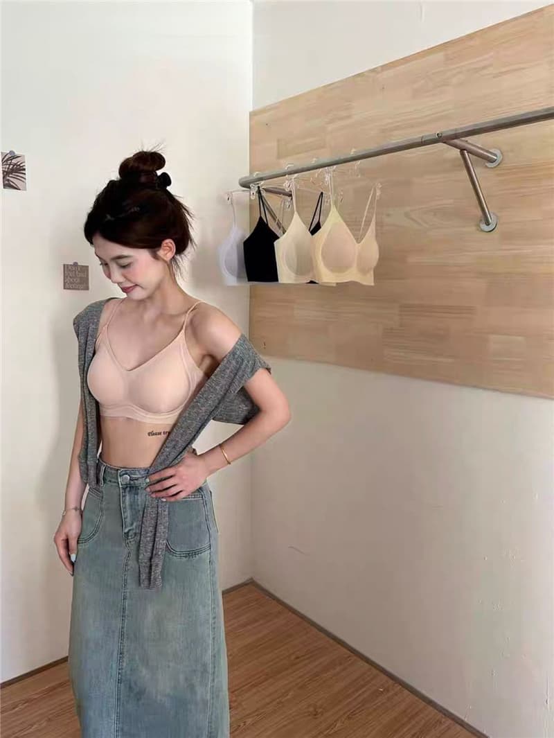 왕 옥 원자바오 같은 단락 파운데이션 속옷 여성 작은 가슴 모으다 통기성 뒤로 심장 어깨끈 아름다움 뒤로 브래지어 얇은 스타일 상세 이미지 7