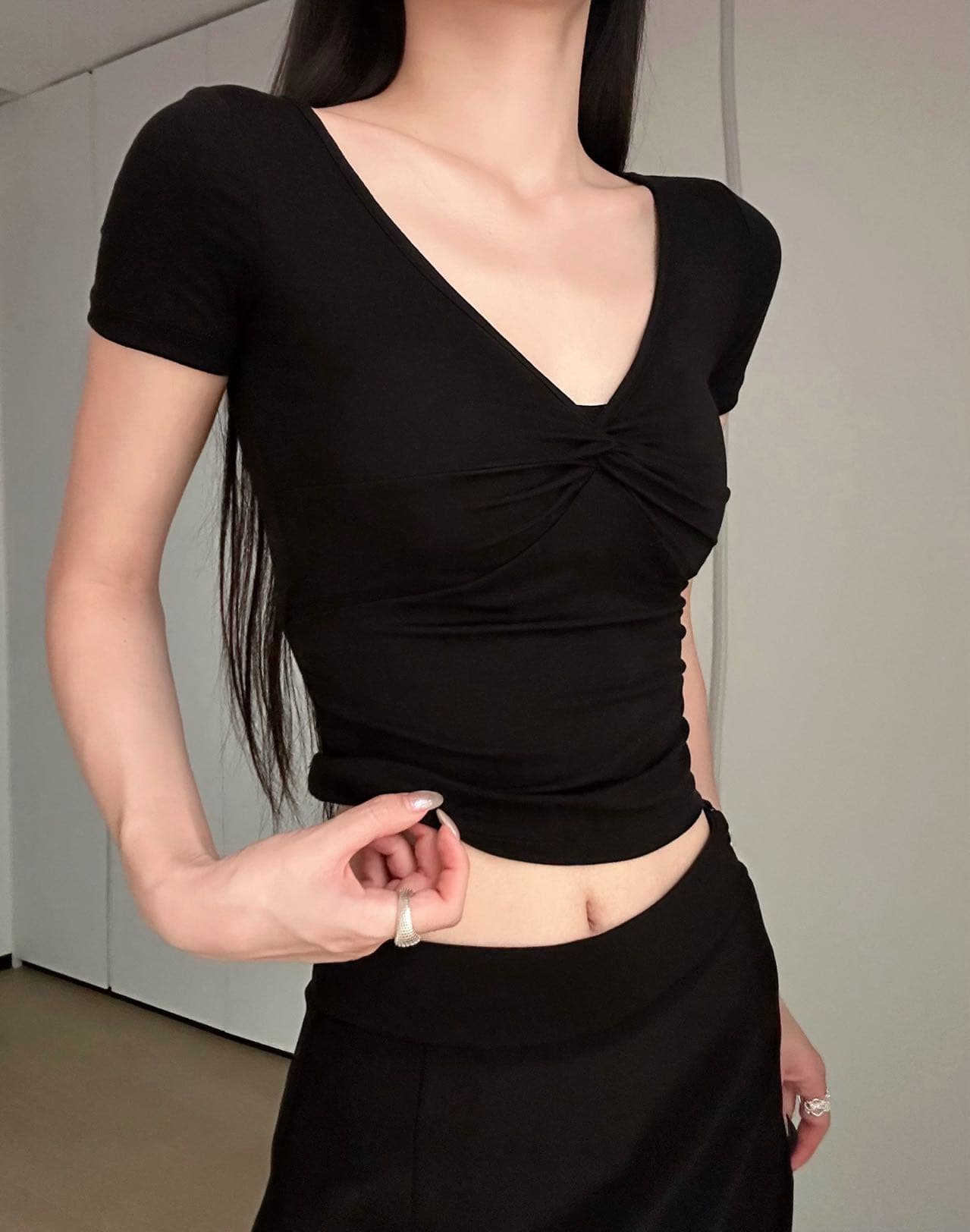 보다 작은 서울 품격 매듭 반팔 업그레이드 차가운 센스 보다 작은 서울 원단 고정 하나 컵 패드 편안함 티셔츠 조끼 상세 이미지 4