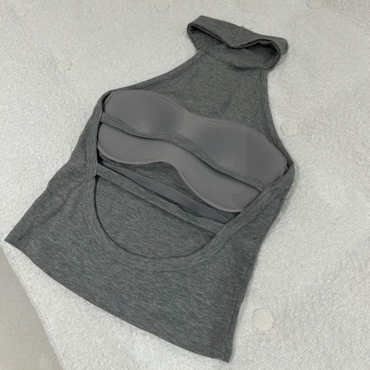 핫걸 터틀넥 섹시함 발굴하다 어깨 행침 목 단어 뒤로 아름다움 뒤쪽에 의류 고정 컵 원피스 컵 패드 백리스 조끼 이미지 5