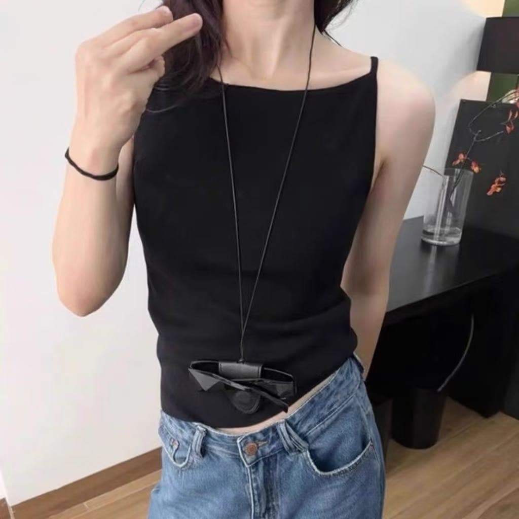 익스트림 제인 바람 프랑스식 보트넥 터틀넥 슬립 이른 가을 보트 칼라 다용도 고급 가슴 패드 원피스 아름다움 뒤로 조끼 이미지 2