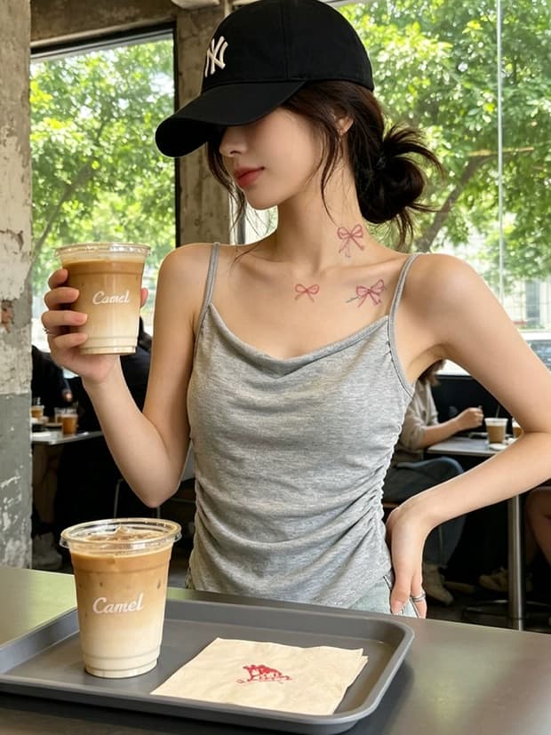 달콤한 차가운 핫걸 바람 흔들다 칼라 슬립 여성 2026 여름 섹션 아름다움 뒤로 브래지어 하나 코르셋 외출용 민소매 작은 맨위 이미지 3