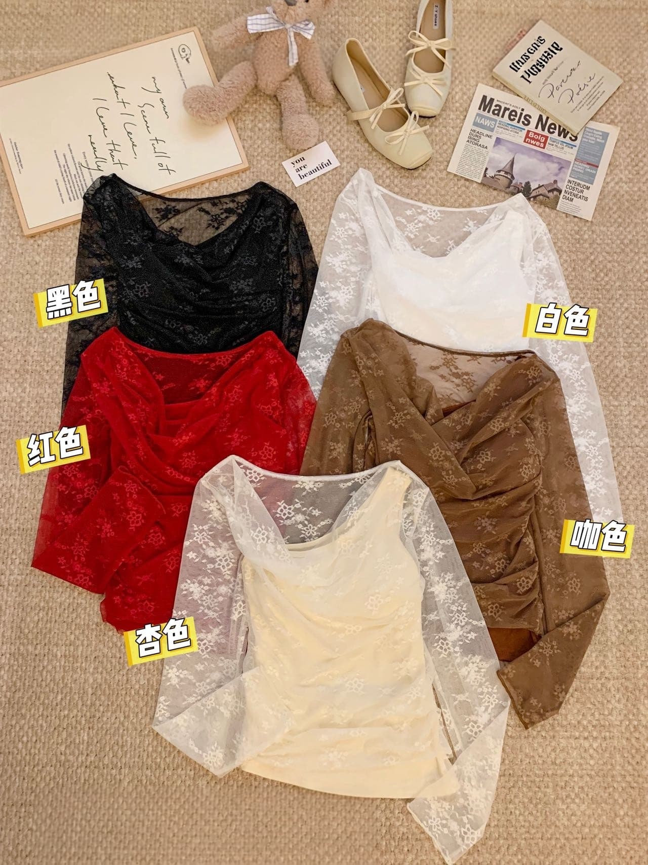이른 가을 레이스 조각 페이크 레이어드 비스듬한 어깨 태양 보호 셔츠 나만의 것을 가져와 라. 가슴 패드 원피스 무료 착용 bra 레이스 자외선 차단 의류 상세 이미지 5