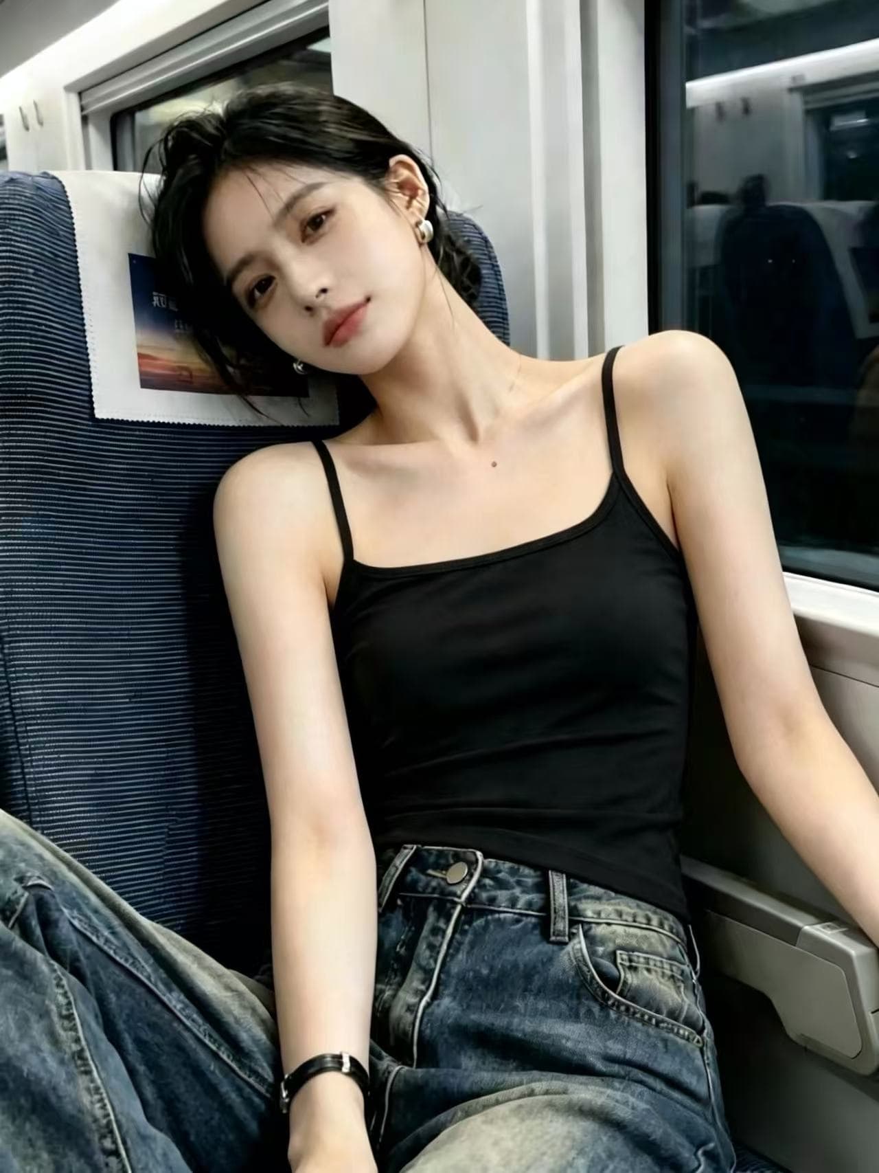 인사이드 가져 가라. 유물 우유 피부 광장 칼라 슬립 나만의 것을 가져와 라. 가슴 패드 무료 착용 bra 원피스 다용도 미니멀리즘 아름다움 뒤로 조끼 이미지 4