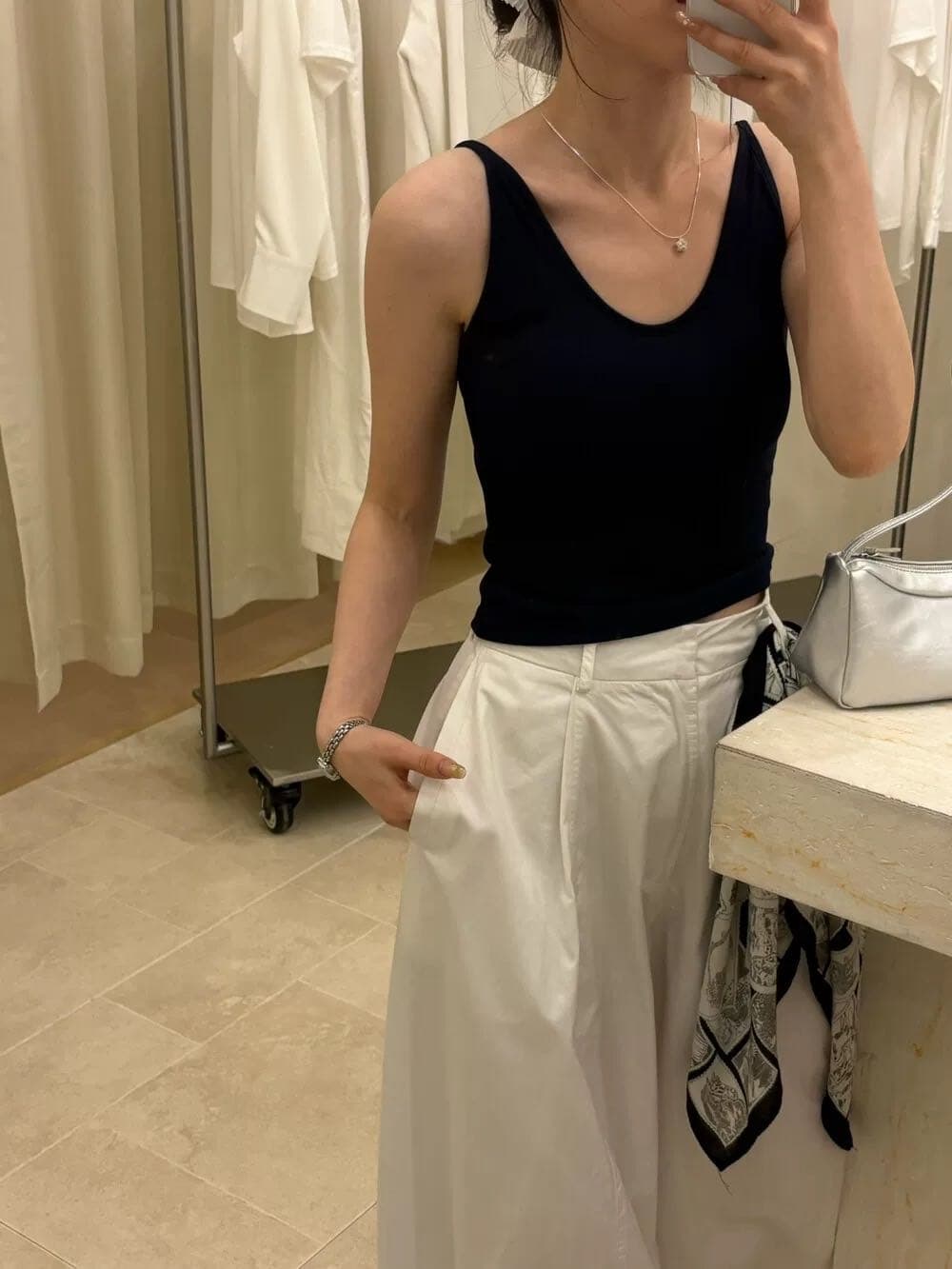 이른 가을 패션 단색 섹시함 대 u 칼라 조끼 레오파드 무늬 슬립 착용 가져 가라. 만금유 원피스 고정 컵 패드 상세 이미지 28