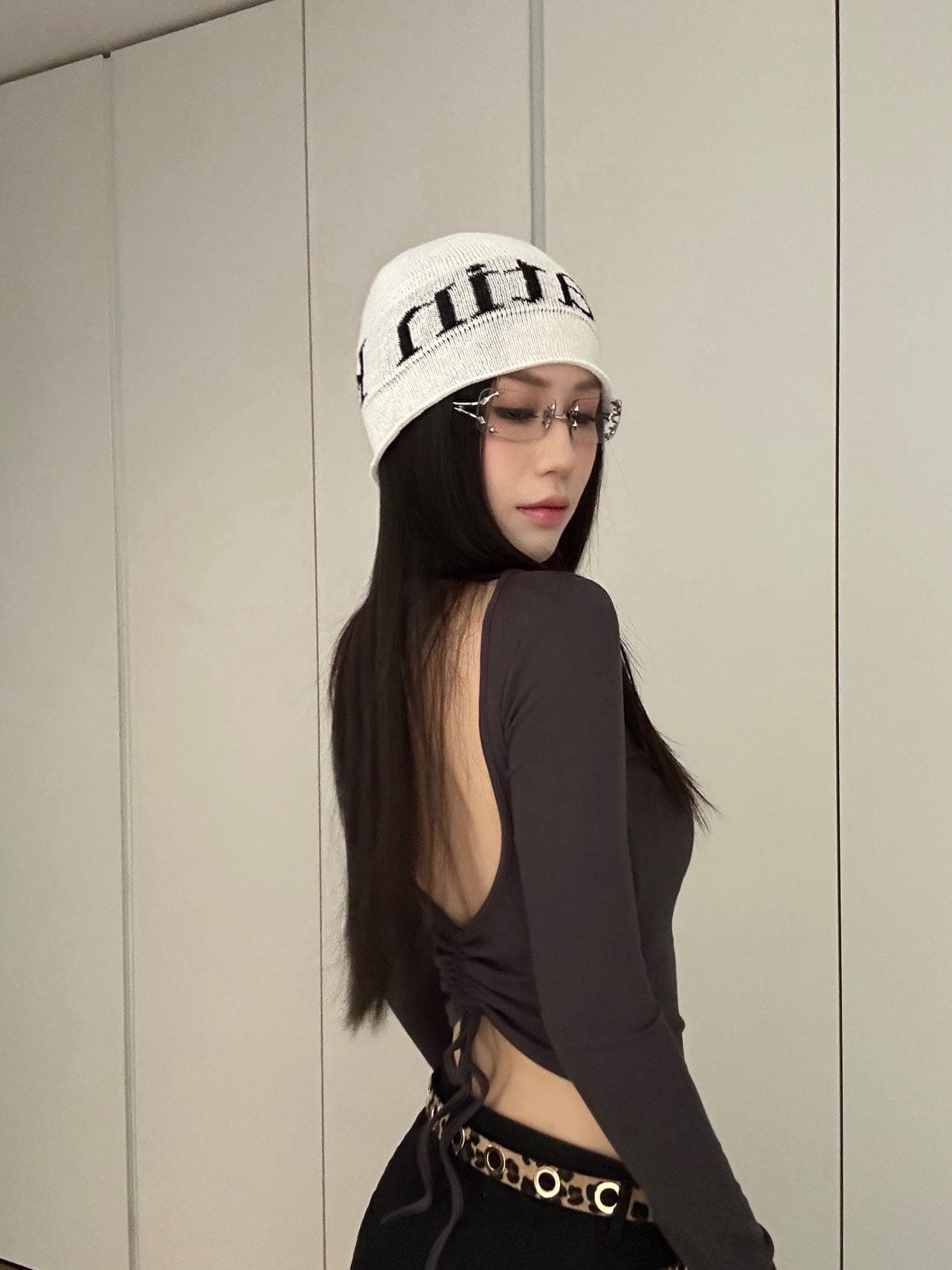 핫걸 광장 칼라 펌프 로프 아름다움 뒤로 긴팔 고정 하나 우유 센스 통기성 두꺼운 2cm 3 차원 가슴 패드 맨위 티셔츠 상세 이미지 19