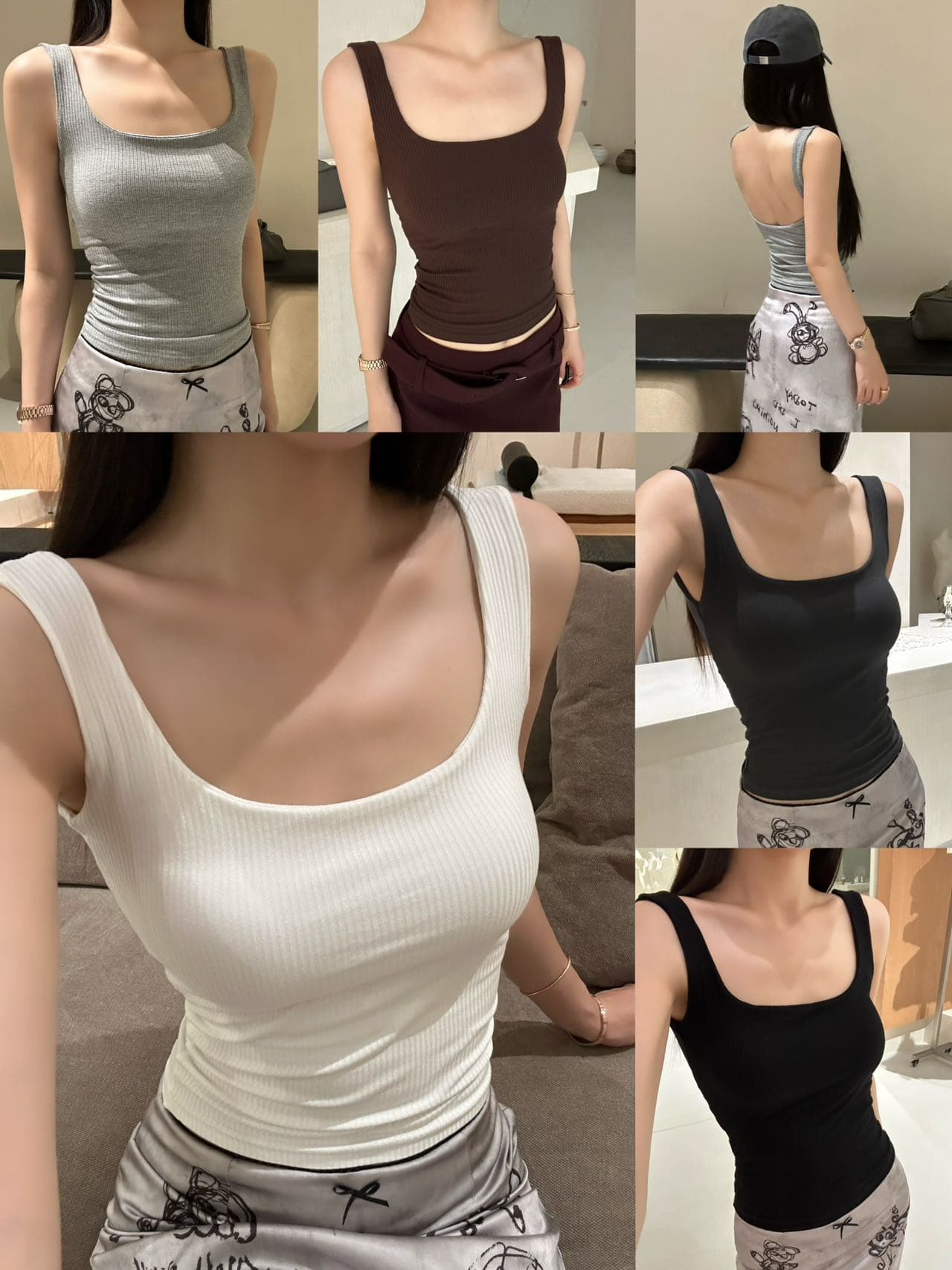 익스트림 제인 프랑스식 구덩이 기사 광장 칼라 대 u 조끼 하나 압력 모드 몰딩 고정 가슴 패드 아름다움 뒤로 슬립 상세 이미지 2