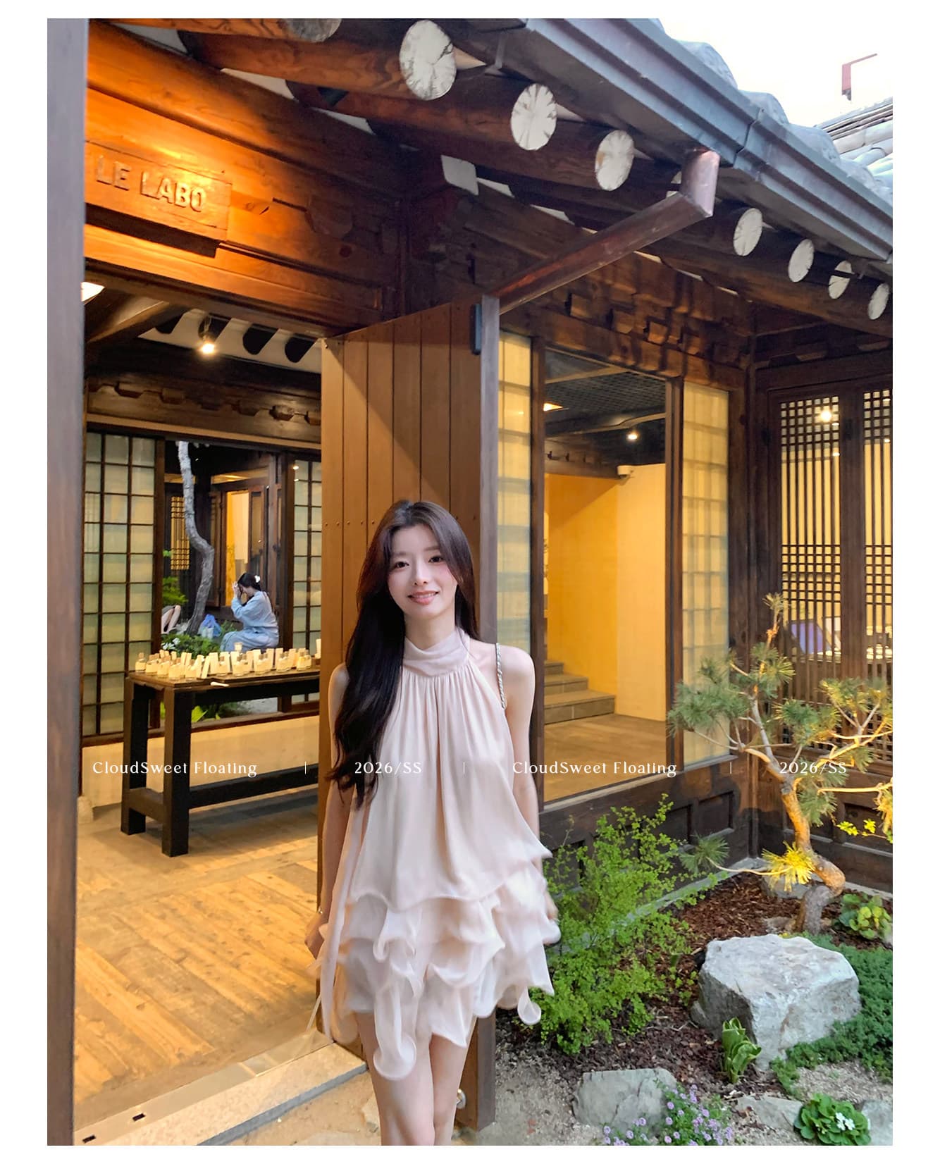 릴리 오브 더 밸리 여름 머리말 분위기 센스 핑크색 행침 목 드레스 민소매 쇼트 스타일 케이크 드레스 상세 이미지 23