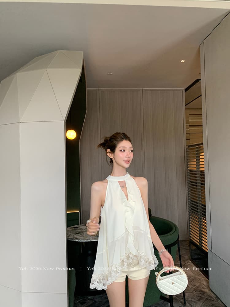yoli 장 宥 이익 5 6 늦게 20 점 신제품 제한된 시간 할인 반 조리 달콤한 라스베리 라스베리 빨간색 쉬폰 블라우스 이미지 3