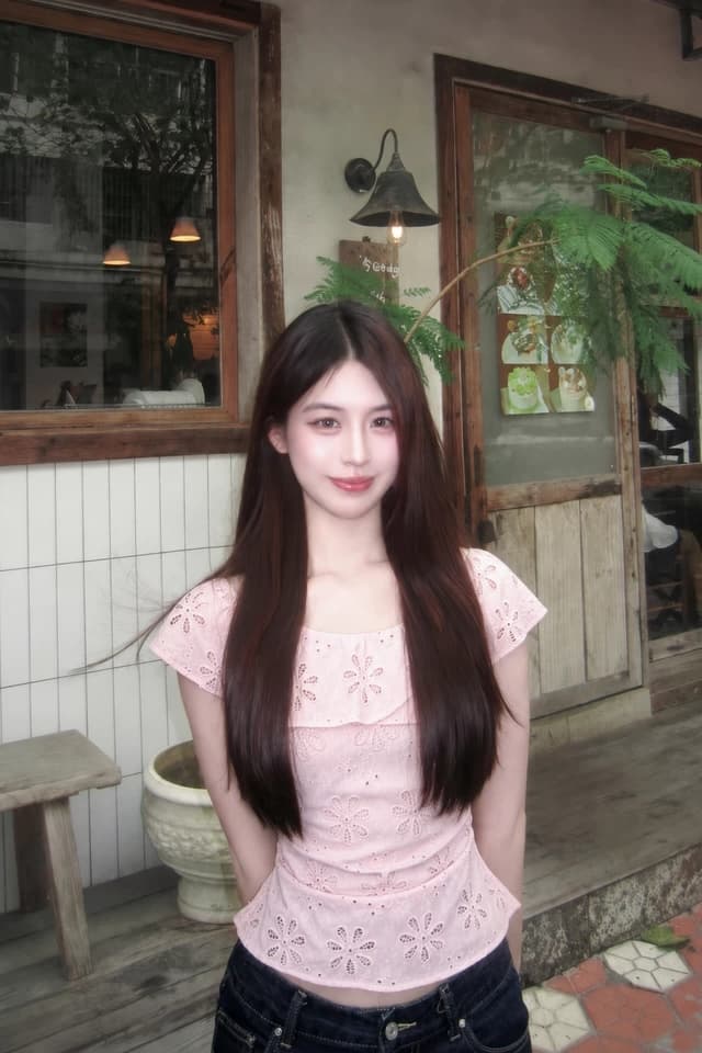한 스타일 자이언트 잘 생긴 ~ 중 핑크색 프릴 맨위 여성 2026 년 여름 새로운 쉬폰 작은 셔츠 디자인 센스 작은 대중 이미지 4