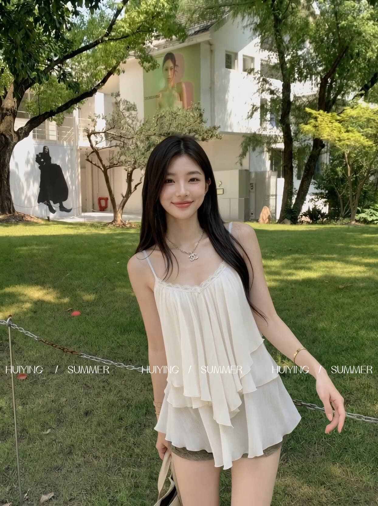 프랑스식 고급 센스 프릴 슬립 맨위 여성 2026 년 여름 새로운 작은 조끼 디자인 센스 작은 대중 이미지 3