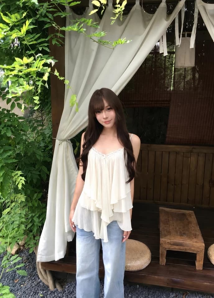 프랑스식 고급 센스 프릴 슬립 맨위 여성 2026 년 여름 새로운 작은 조끼 디자인 센스 작은 대중 상세 이미지 2