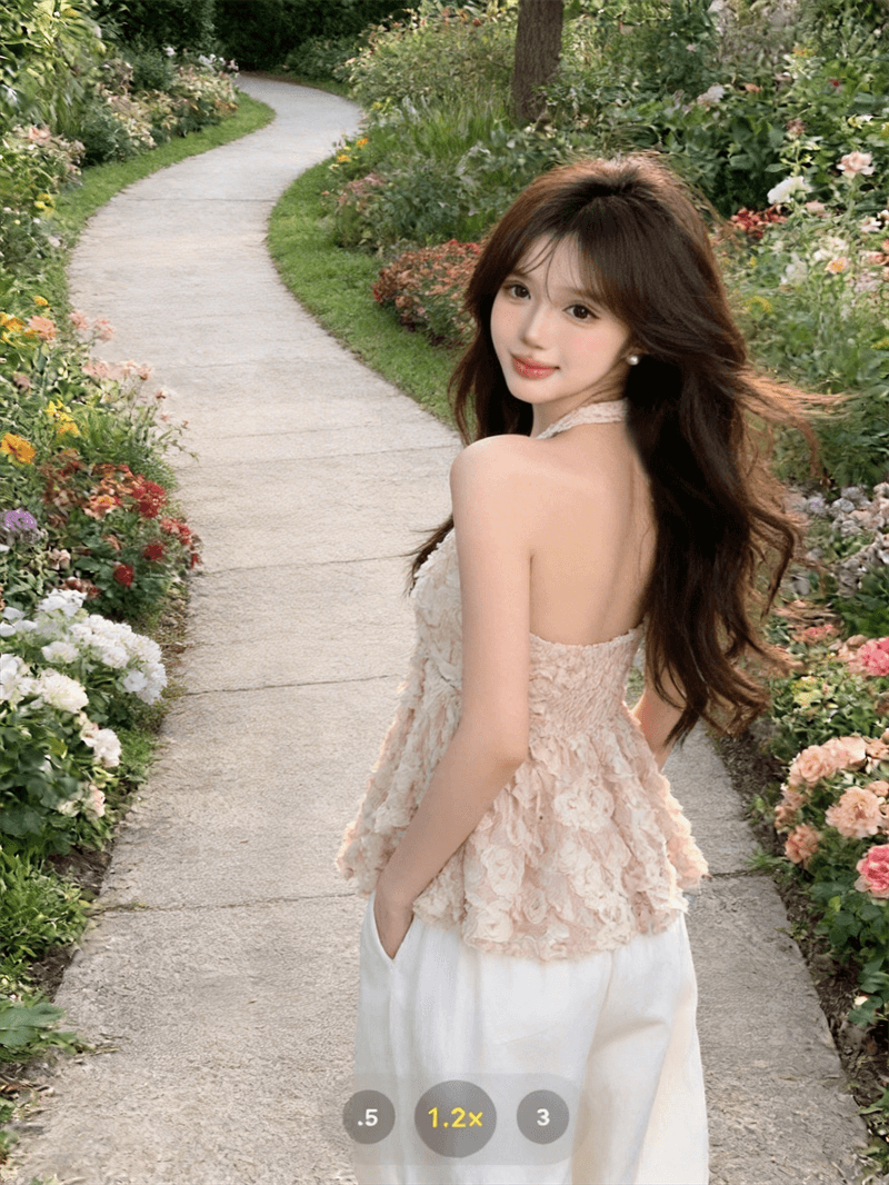 정가 실사 부드러운 달콤한 차 순수한 욕망 낭만주의 레이스 행침 목 작은 셔츠 분위기 센스 민소매 백리스 조끼 맨위 상세 이미지 6