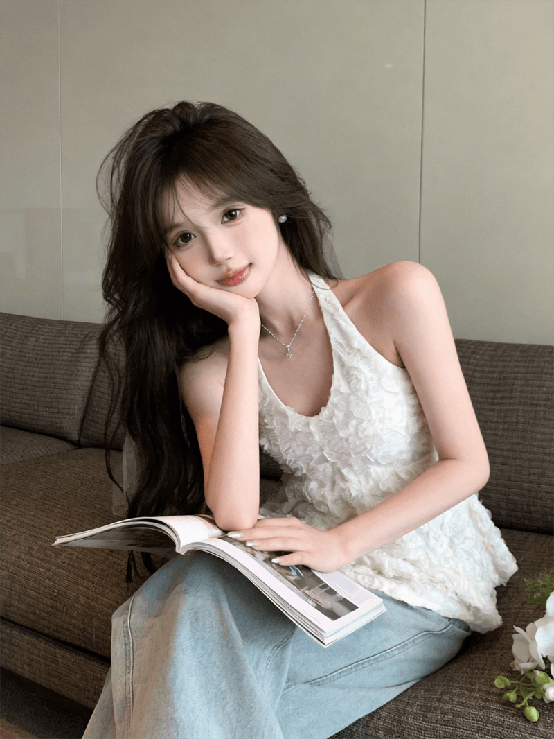 정가 실사 부드러운 달콤한 차 순수한 욕망 낭만주의 레이스 행침 목 작은 셔츠 분위기 센스 민소매 백리스 조끼 맨위 상세 이미지 18