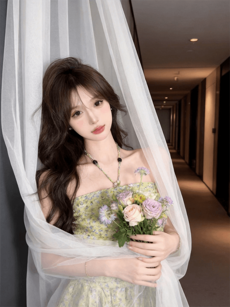 정가 실사 프랑스식 달콤한 스타일 꽃무늬 튜브탑 슬립 여성 여름 몸매 가꾸기 슬림해 보이는 휴가 바람 행침 목 허리 수축 맨위 상세 이미지 27