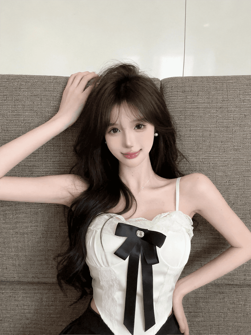 정가 실사 달콤한 매운맛 레이스 나비 매듭 캐미솔 순수한 욕망 섹시함 몸매 가꾸기 쇼트 스타일 인사이드 가져 가라. 외출용 맨위 여성 상세 이미지 4