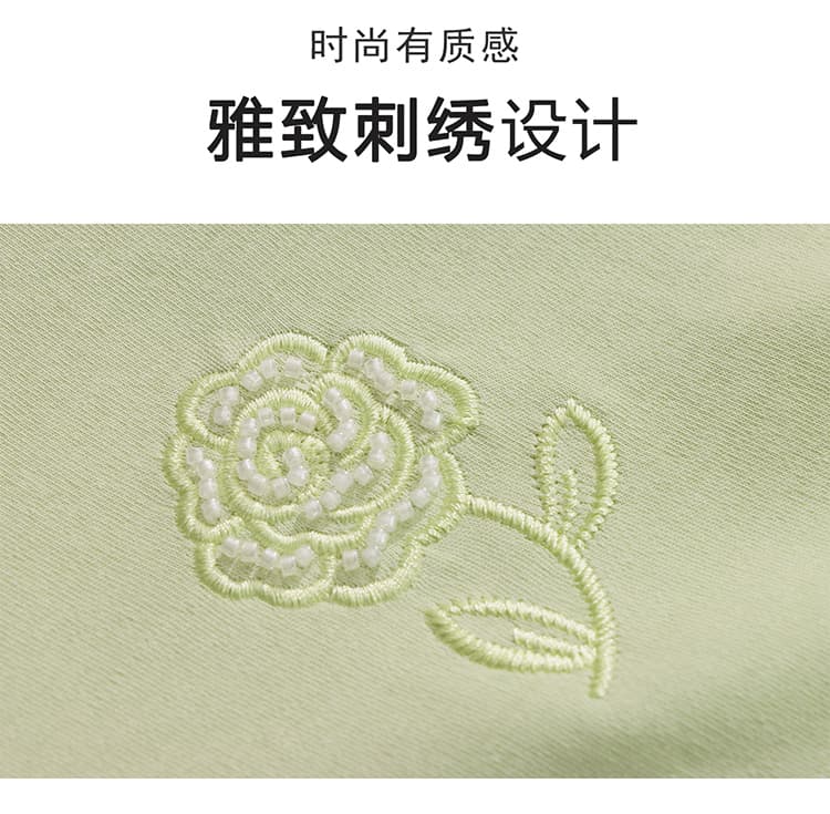 밝은 녹색 폴로 칼라 긴 소매 셔츠 패션 품격 어머니 드레스 캐주얼 루즈핏 표지 배 티셔츠 2026 가을 새로운 상세 이미지 11