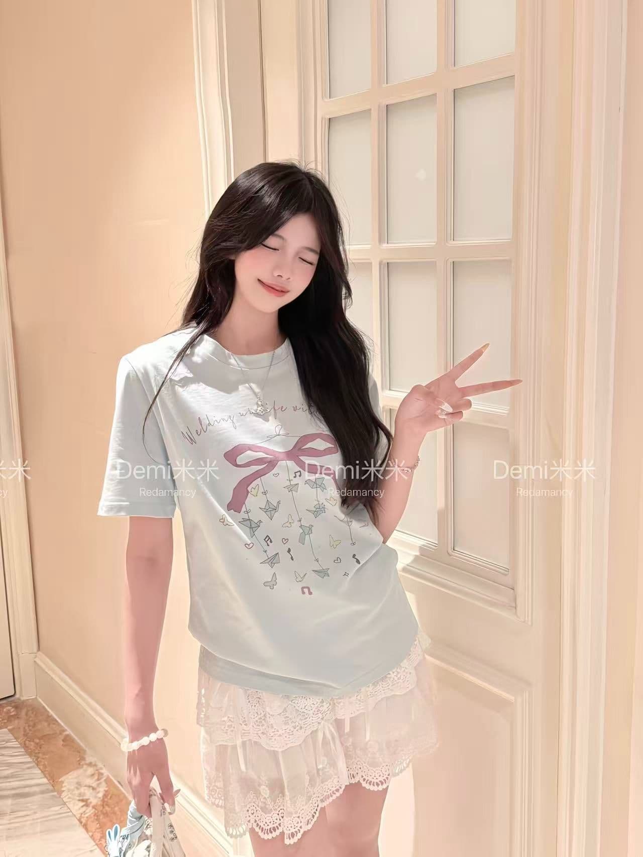 순면 230g 삼색 워터 마크 프린트 반팔 티셔츠 ins 새로운 다용도 순면 맨위 캐주얼 다용도 한국 스타일 상세 이미지 7